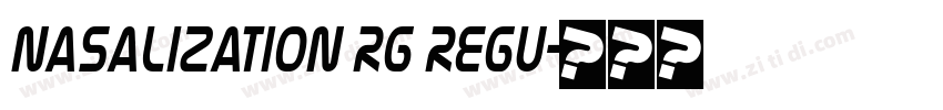 Nasalization Rg Regu字体转换